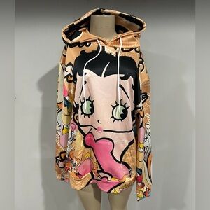 Betty Boop Hoodie size xl women sweatshirt NEW vintage